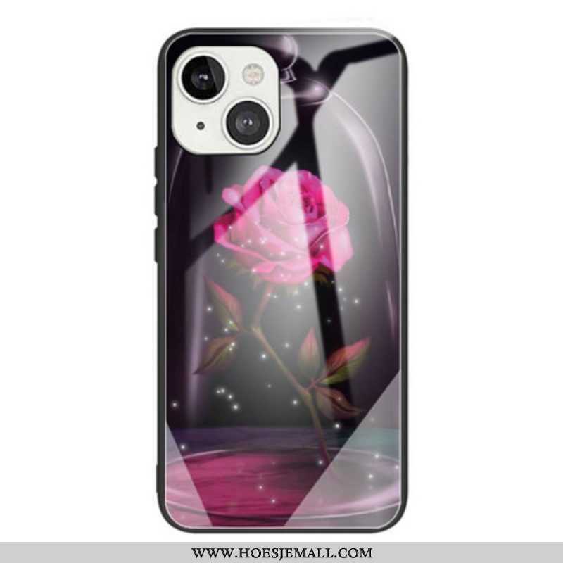 Hoesje voor iPhone 13 Mini Magisch Roze Gehard Glas