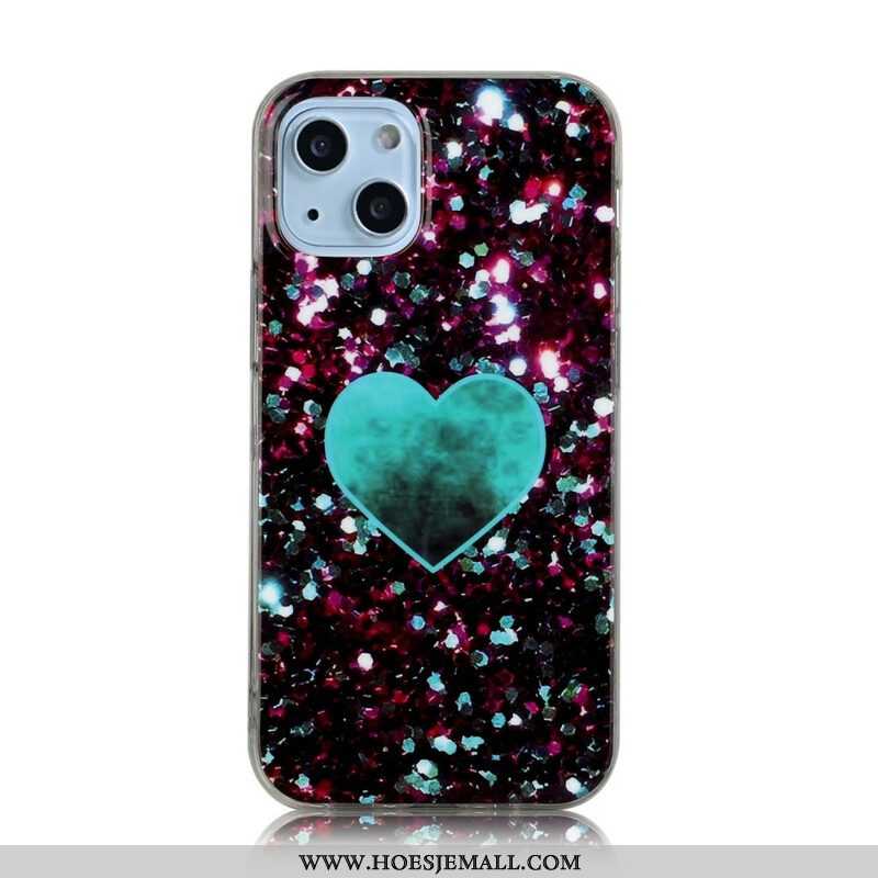 Telefoonhoesje voor iPhone 13 Mini Glitter Marmer