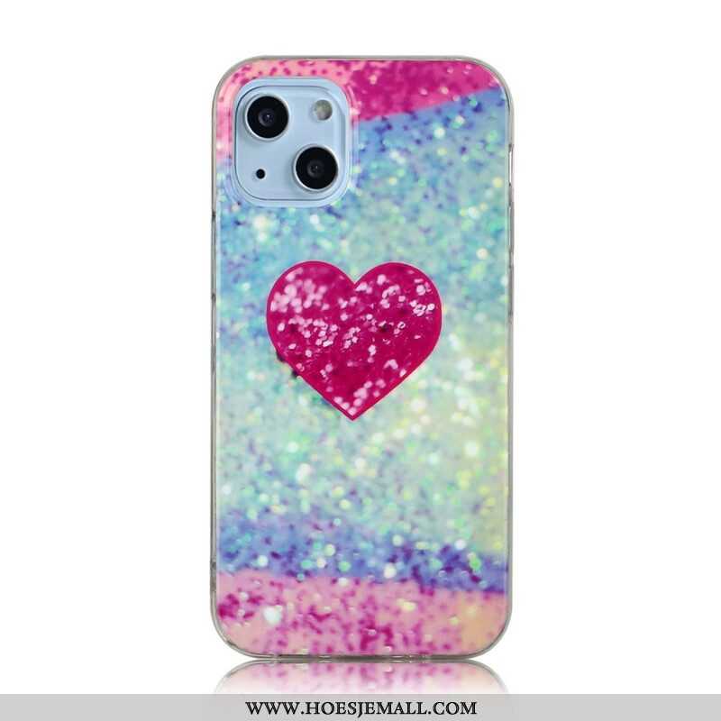 Telefoonhoesje voor iPhone 13 Mini Glitter Marmer