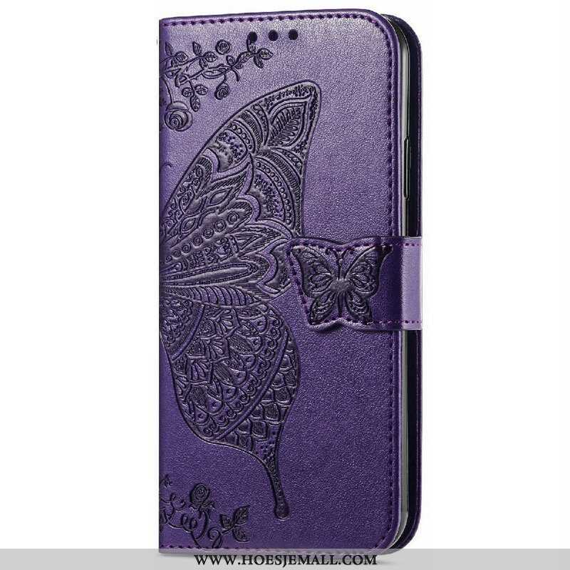 Leren Hoesje voor iPhone 13 Mini Halve Vlinders