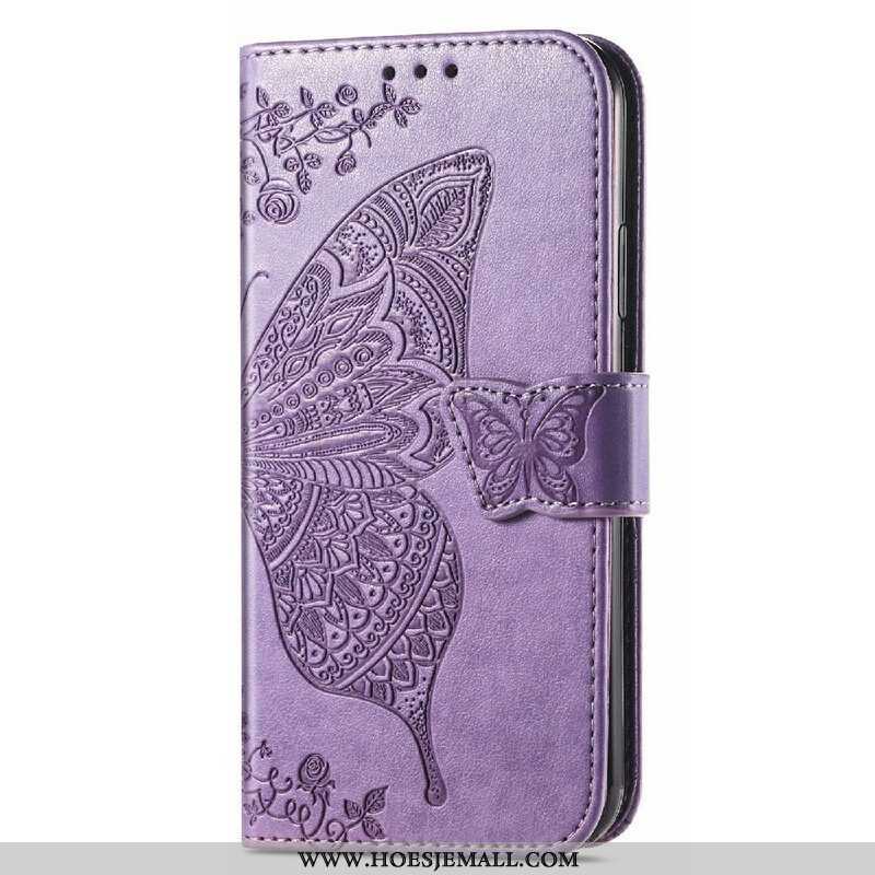 Leren Hoesje voor iPhone 13 Mini Halve Vlinders