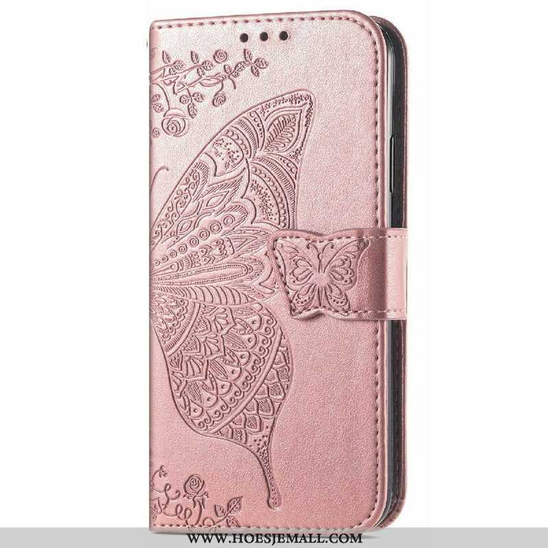 Leren Hoesje voor iPhone 13 Mini Halve Vlinders