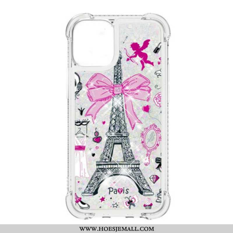 Hoesje voor iPhone 13 Mini Pailletten Van De Eiffeltoren