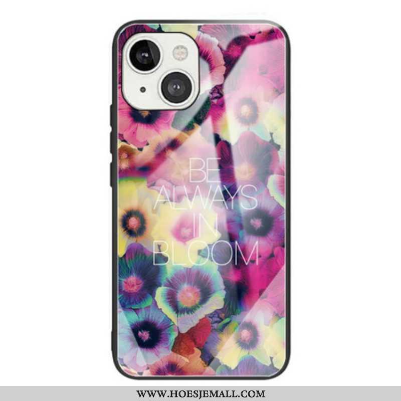 Hoesje voor iPhone 13 Mini Be Always In Bloom Gehard Glas