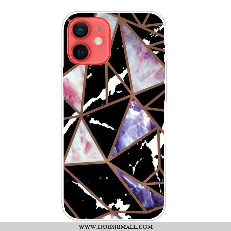 Hoesje voor iPhone 13 Mini Weiger Geometrisch Marmer