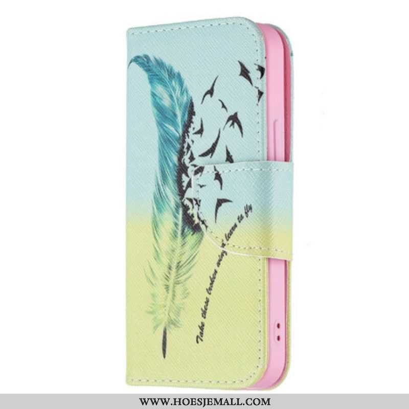 Leren Hoesje voor iPhone 13 Mini Leren Vliegen