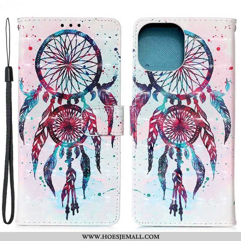 Folio-hoesje voor iPhone 13 Mini Aquarel Dromenvanger