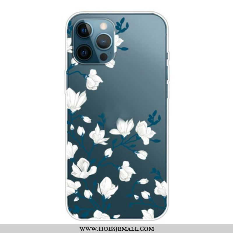 Hoesje voor iPhone 13 Pro Max Witte Bloemen