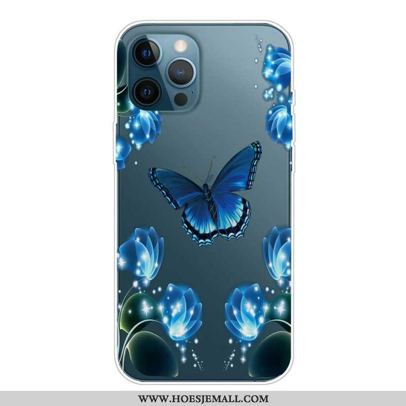 Hoesje voor iPhone 13 Pro Max Blauwe Vlinders