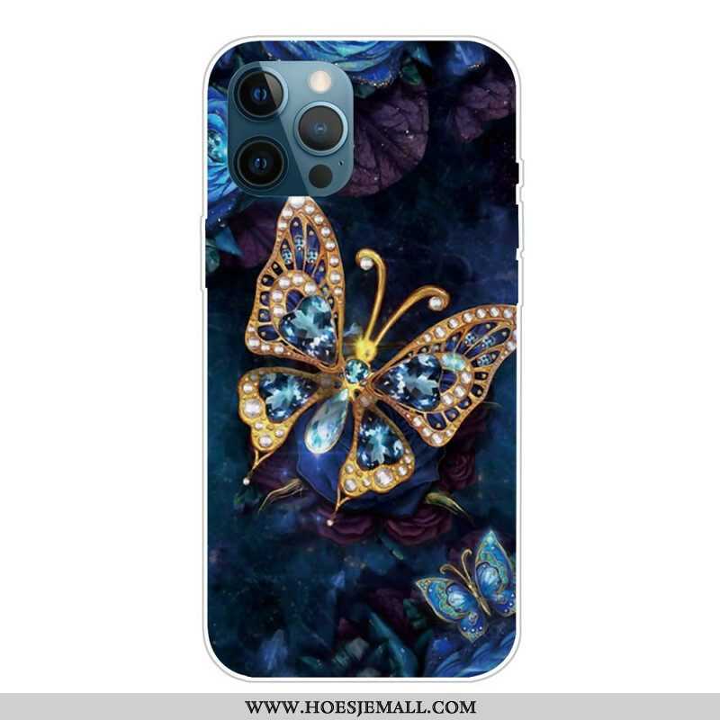 Hoesje voor iPhone 13 Pro Max Blauwe Vlinders