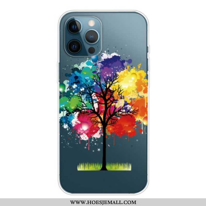 Hoesje voor iPhone 13 Pro Max Naadloze Aquarel Boom