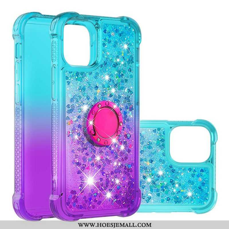 Hoesje voor iPhone 13 Pro Max Glitter Ringbeugel