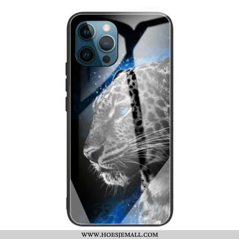 Telefoonhoesje voor iPhone 13 Pro Max Katachtig Gezicht Gehard Glas