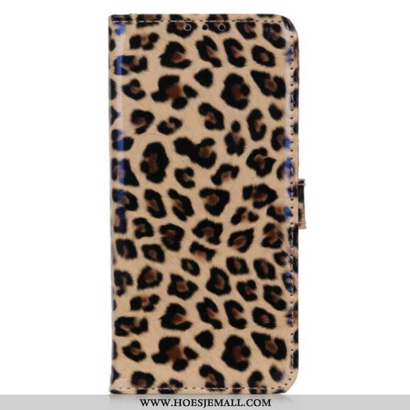 Leren Hoesje voor iPhone 13 Pro Luipaard