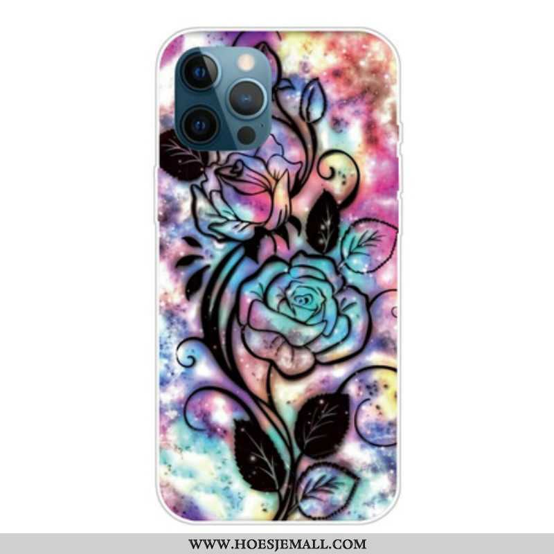 Hoesje voor iPhone 13 Pro Grafische Bloem