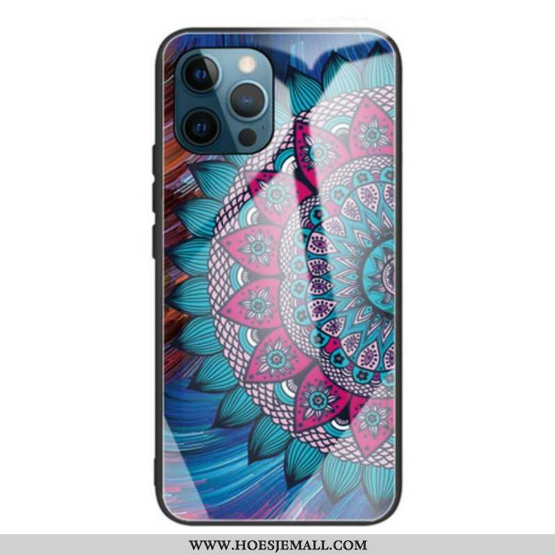 Telefoonhoesje voor iPhone 13 Pro Mandala Gehard Glas