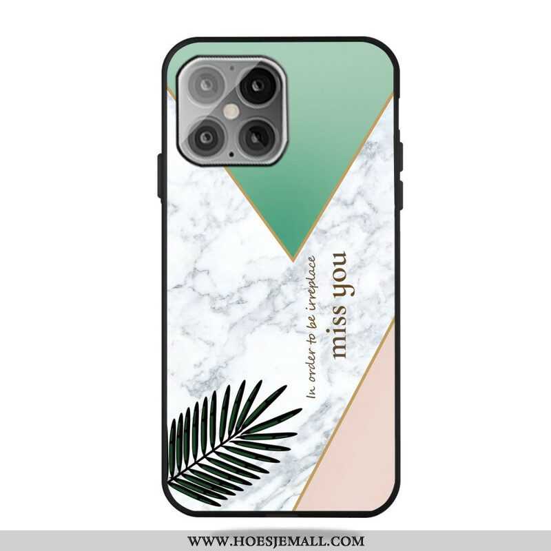 Hoesje voor iPhone 13 Pro Gestileerd Marmer