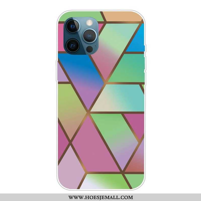 Hoesje voor iPhone 13 Pro Marmeren Geometrie