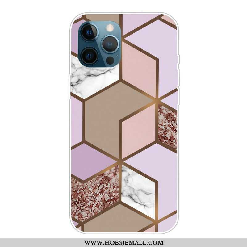 Hoesje voor iPhone 13 Pro Marmeren Geometrie