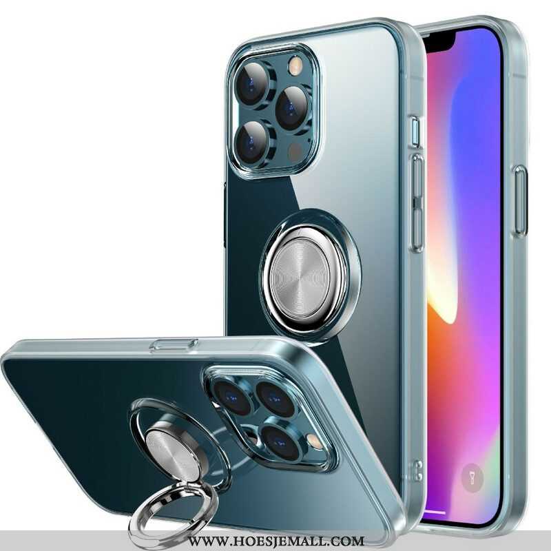 Hoesje voor iPhone 13 Pro Transparant Met Ring-support