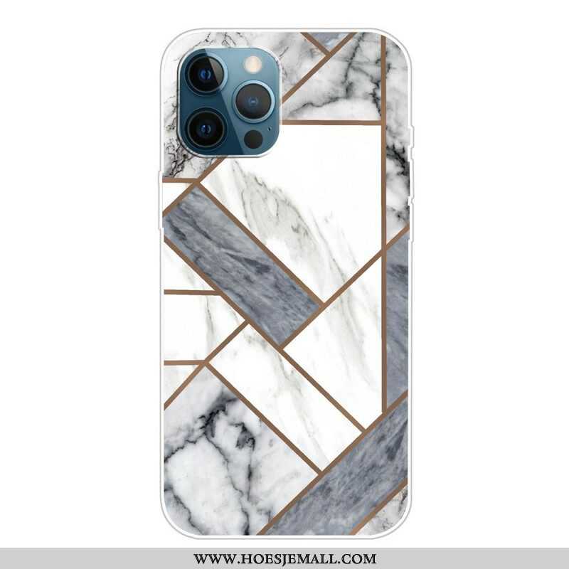 Telefoonhoesje voor iPhone 13 Pro Variabel Geometrisch Marmer