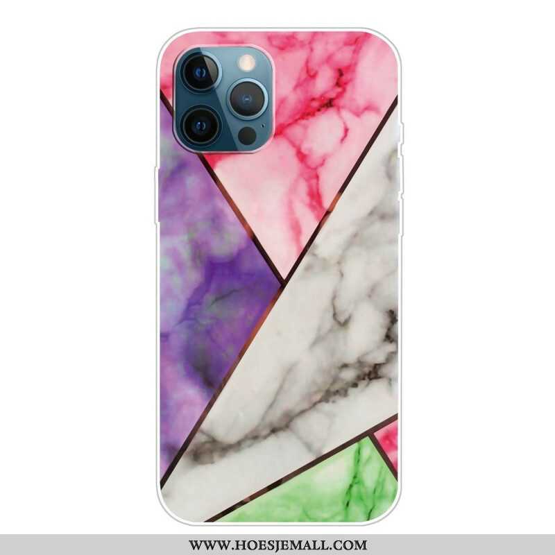 Telefoonhoesje voor iPhone 13 Pro Variabel Geometrisch Marmer