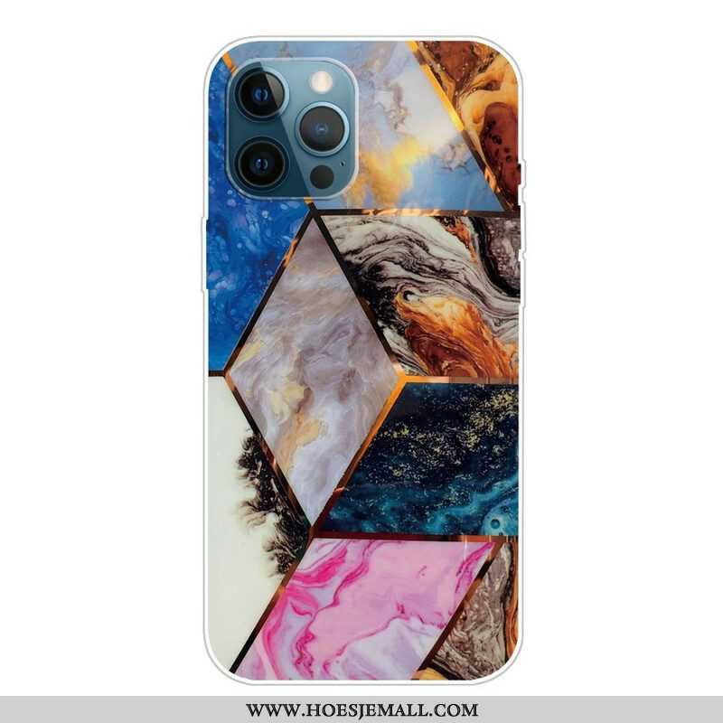 Telefoonhoesje voor iPhone 13 Pro Variabel Geometrisch Marmer