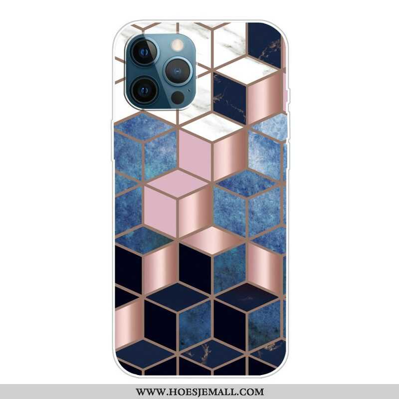 Telefoonhoesje voor iPhone 13 Pro Variabel Geometrisch Marmer