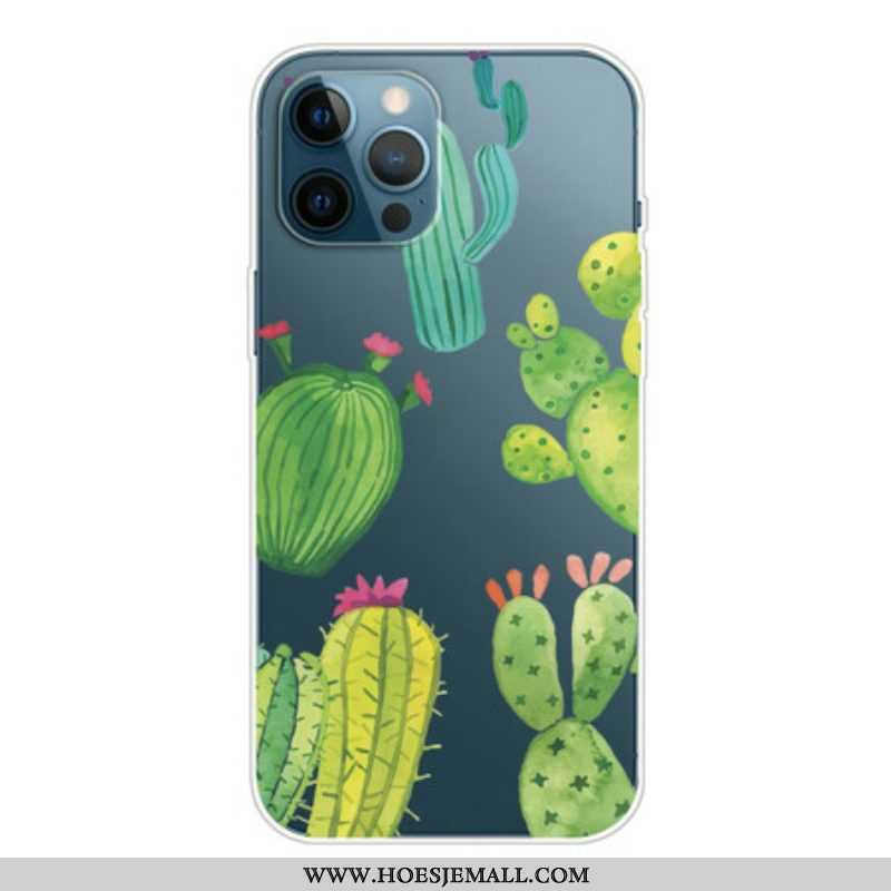 Hoesje voor iPhone 13 Pro Aquarel Cactussen