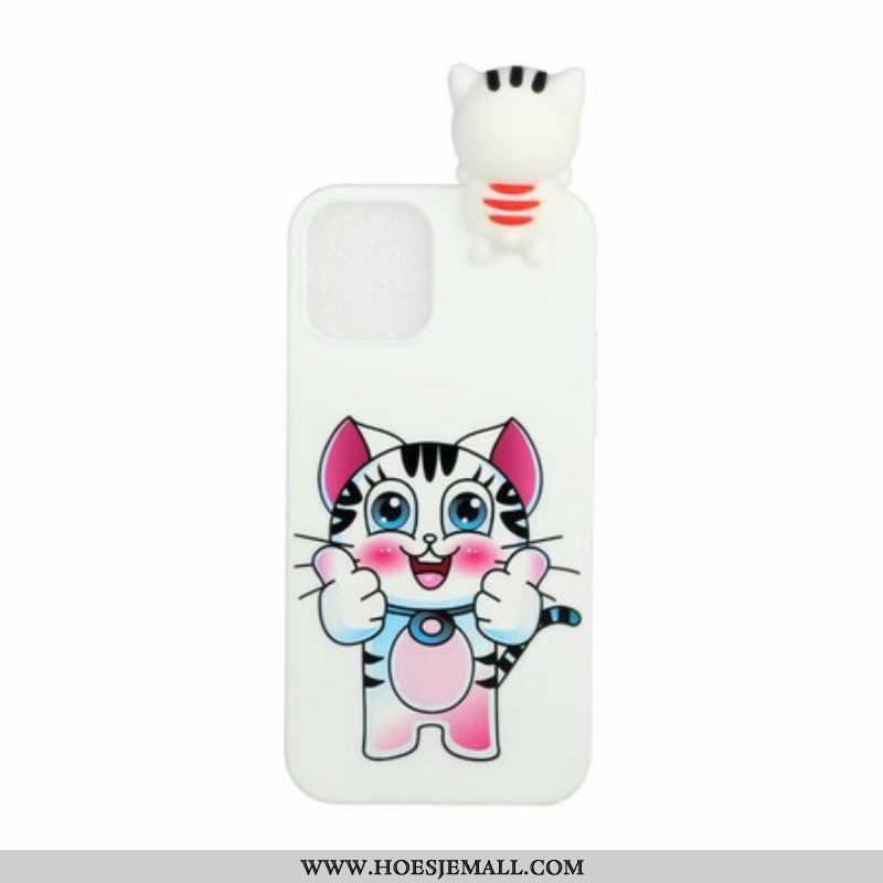 Hoesje voor iPhone 13 Pro Kattenplezier 3d