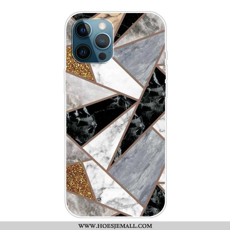 Hoesje voor iPhone 13 Pro Weiger Geometrisch Marmer