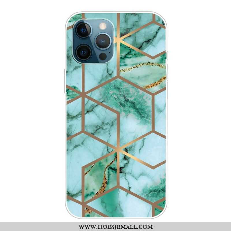 Hoesje voor iPhone 13 Pro Weiger Geometrisch Marmer