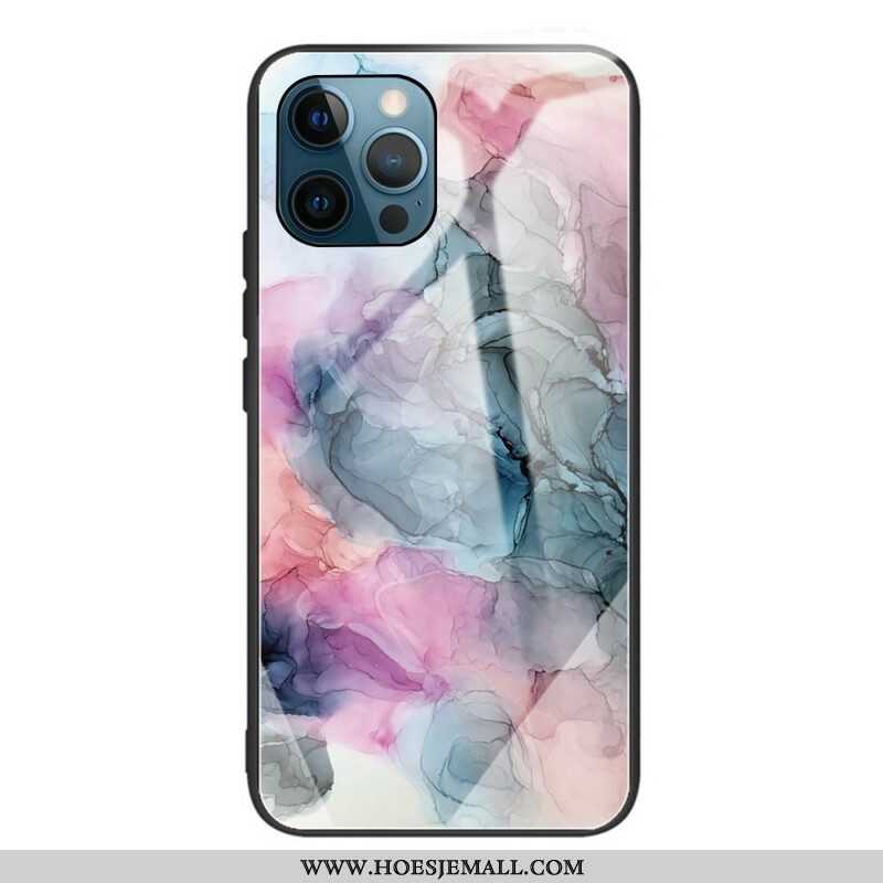 Hoesje voor iPhone 13 Pro Marmer Gehard Glas