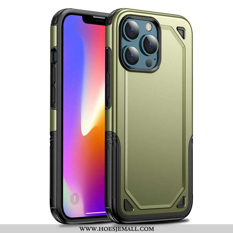 Hoesje voor iPhone 13 Pro Pantser Metaal Effect