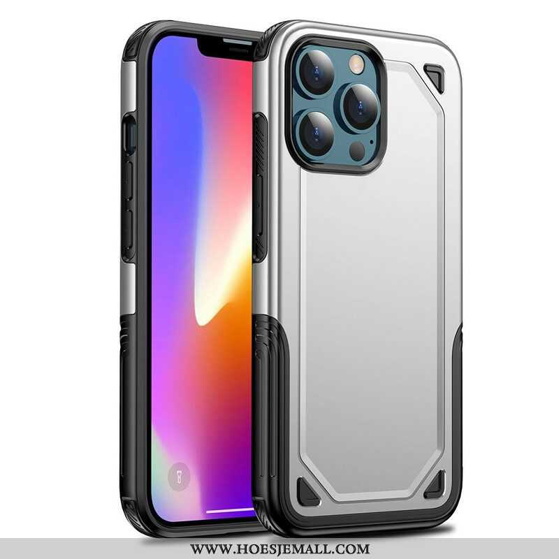 Hoesje voor iPhone 13 Pro Pantser Metaal Effect