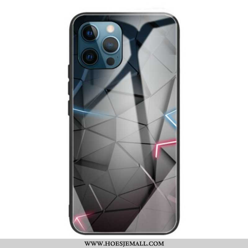 Hoesje voor iPhone 13 Pro Geometrie Van Gehard Glas