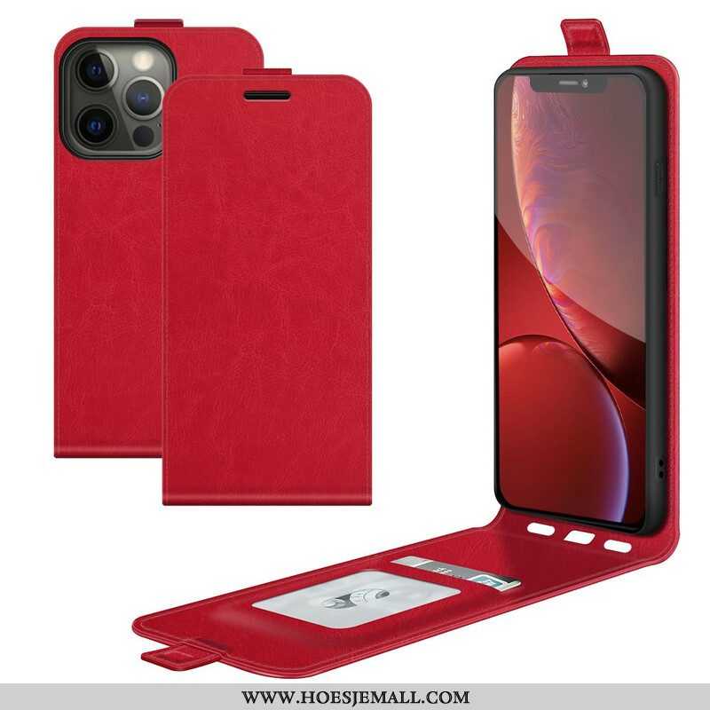 Leren Hoesje voor iPhone 13 Pro Folio-hoesje Verticale Flap Leer Effect