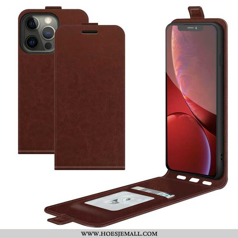 Leren Hoesje voor iPhone 13 Pro Folio-hoesje Verticale Flap Leer Effect