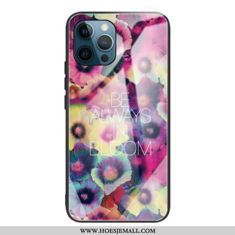 Hoesje voor iPhone 13 Pro Be Always In Bloom Gehard Glas