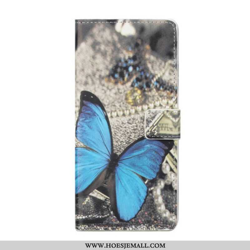 Flip Case voor iPhone 13 Pro Blauwe Vlinder