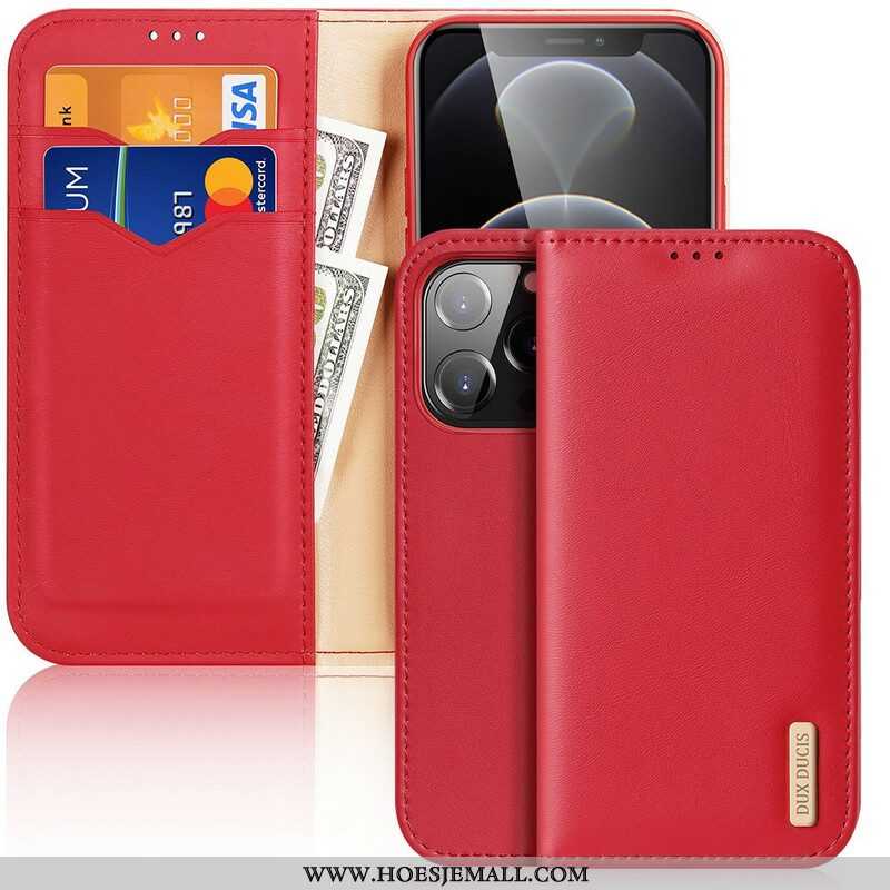 Bescherming Hoesje voor iPhone 13 Pro Folio-hoesje Dux Ducis Rfid-splitleer