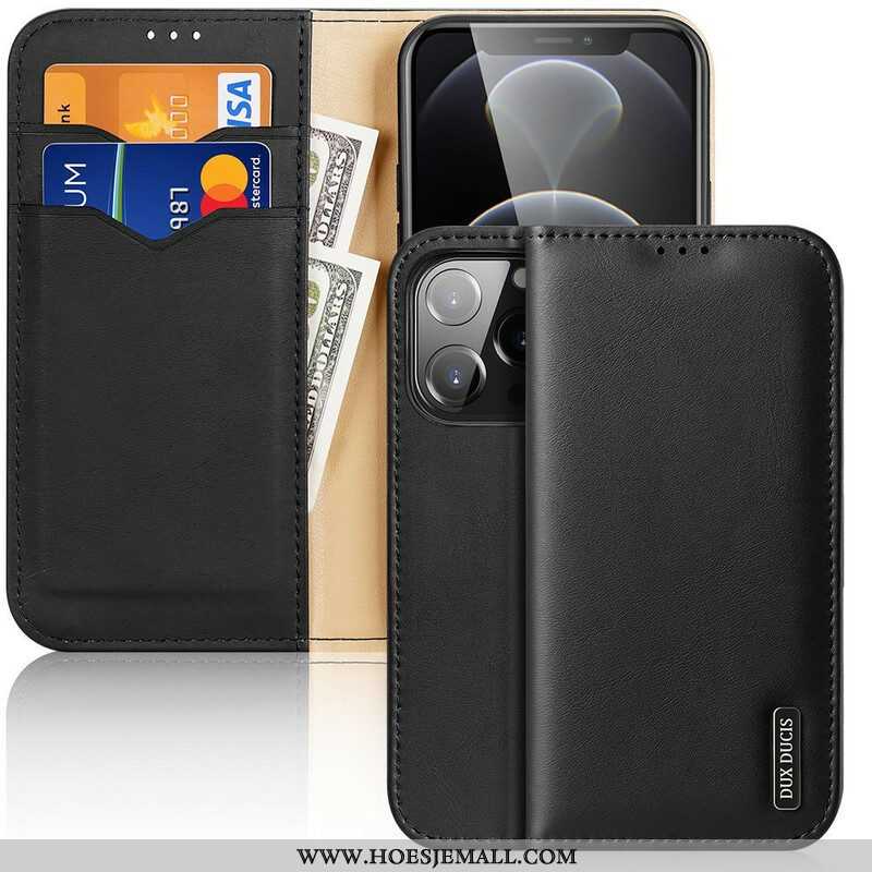 Bescherming Hoesje voor iPhone 13 Pro Folio-hoesje Dux Ducis Rfid-splitleer