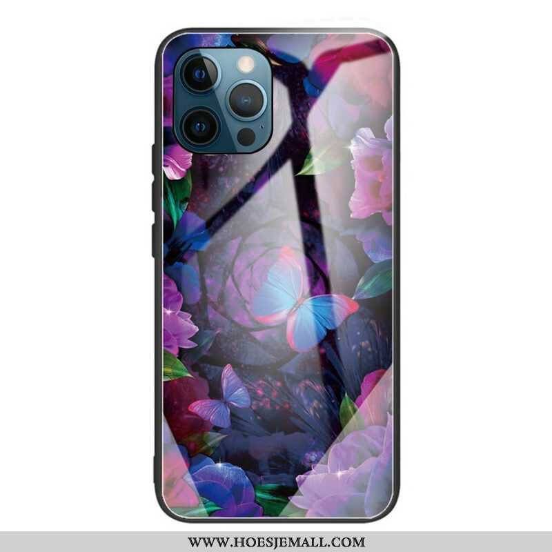 Hoesje voor iPhone 13 Pro Vlinders Variatie Gehard Glas