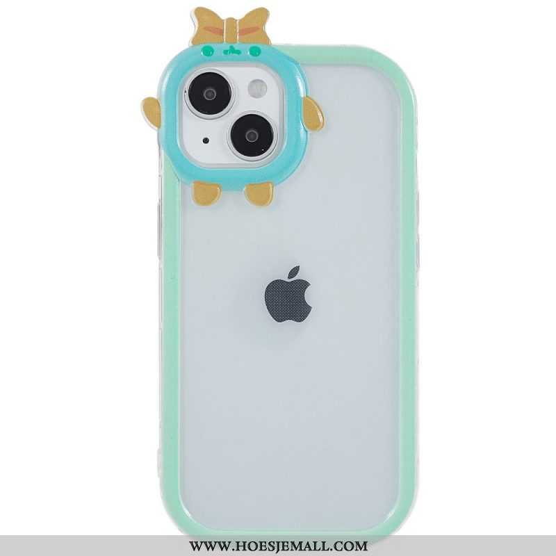 Hoesje voor iPhone 14 Plus Bescherming Hoesje Transparante En Leuke Lensbescherming