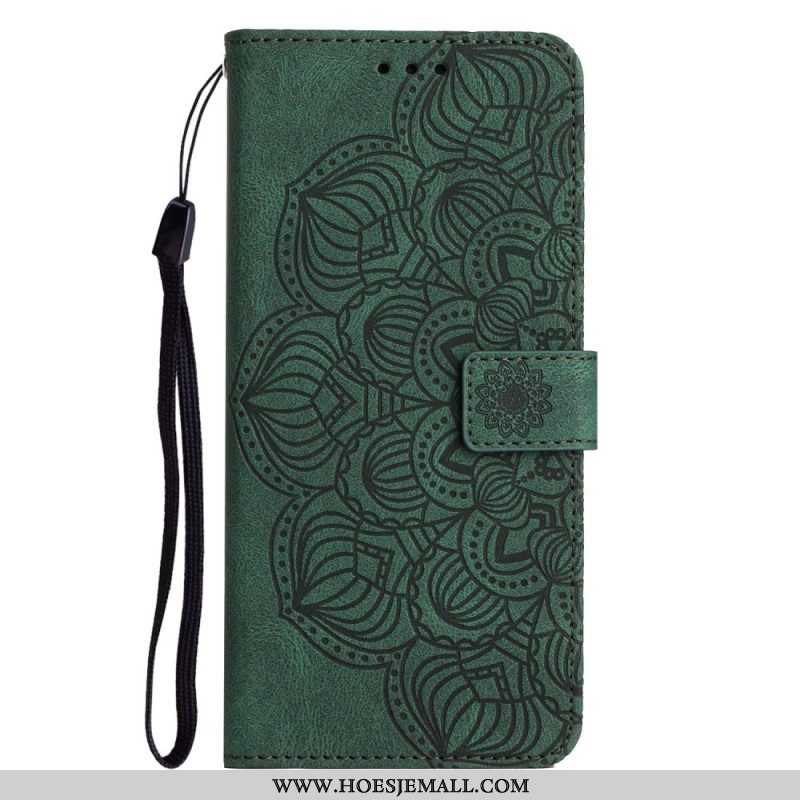 Folio-hoesje voor iPhone 14 Plus Mandala Met Koord