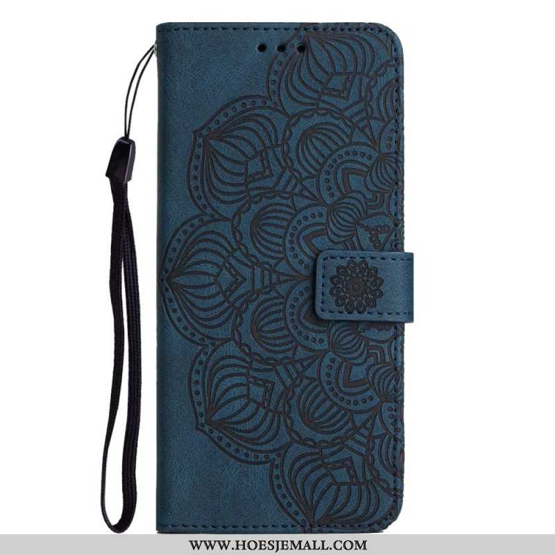 Folio-hoesje voor iPhone 14 Plus Mandala Met Koord