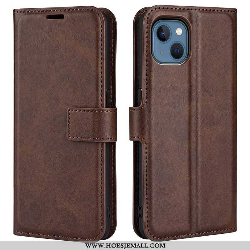 Folio-hoesje voor iPhone 14 Plus Slank Extreem Leereffect