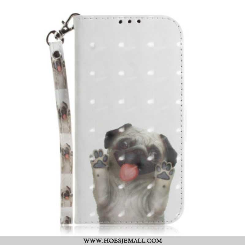 Folio-hoesje voor iPhone 14 Plus Met Ketting String Hond