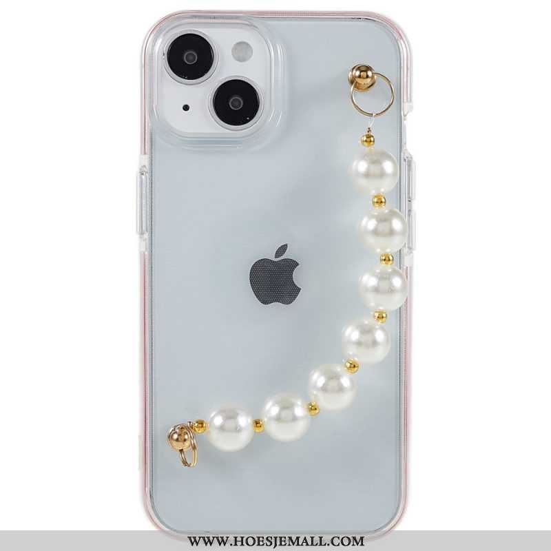 Telefoonhoesje voor iPhone 14 Plus Siliconen Armband Kralen