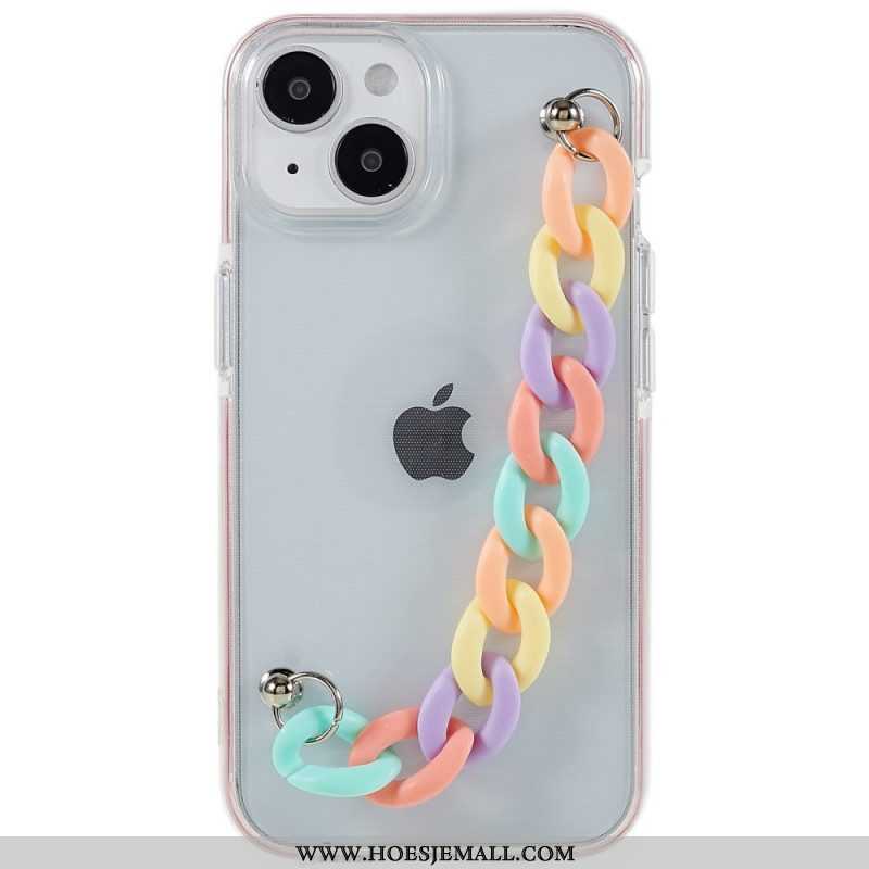 Telefoonhoesje voor iPhone 14 Plus Siliconen Armband Kralen